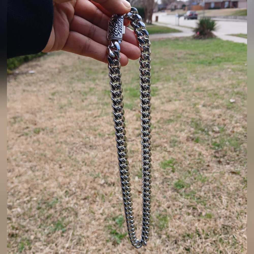 New - Men and Women - Gold-Plated 12mm Miami Cuban Chain
